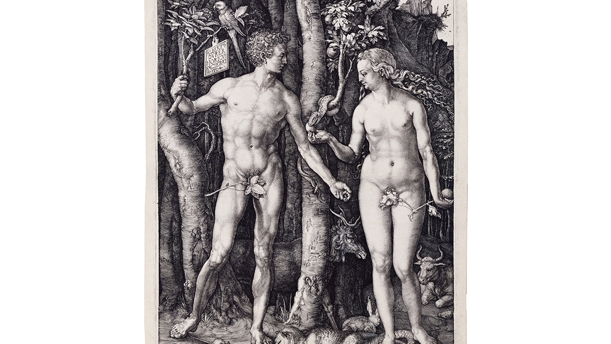 Imagem Albrecht_Dürer,_Adam_and_Eve,_1504,_Engraving