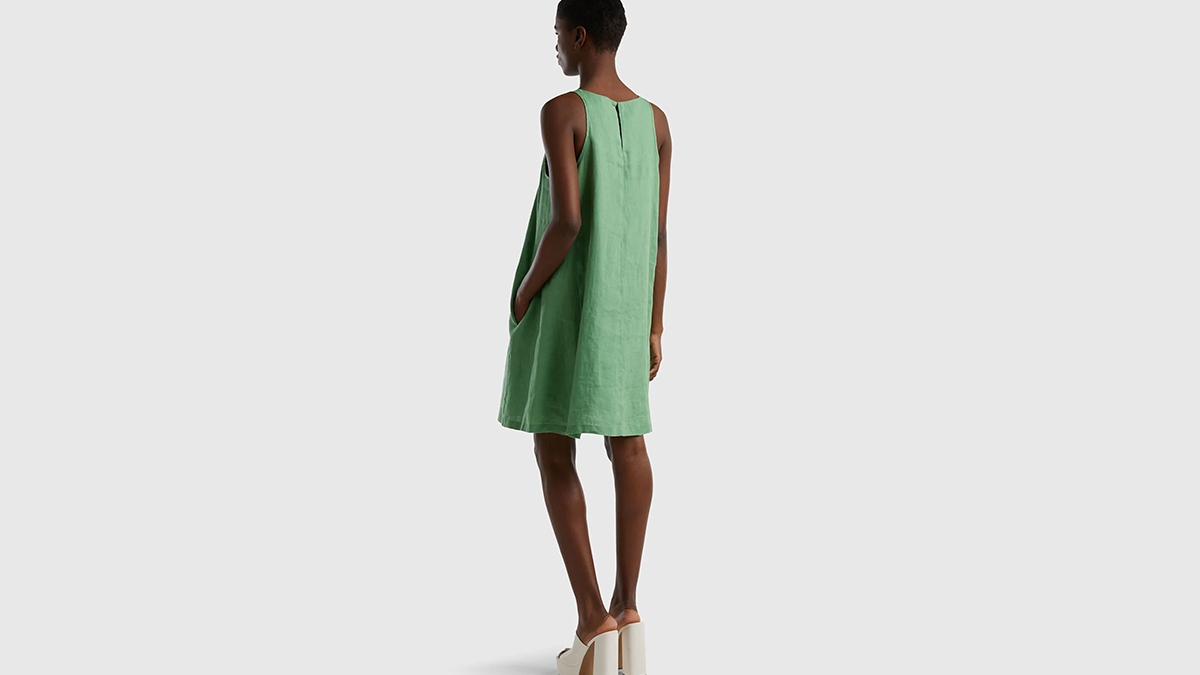 United Colors of Benetton | Vestido em linho puro | 47,95 euros