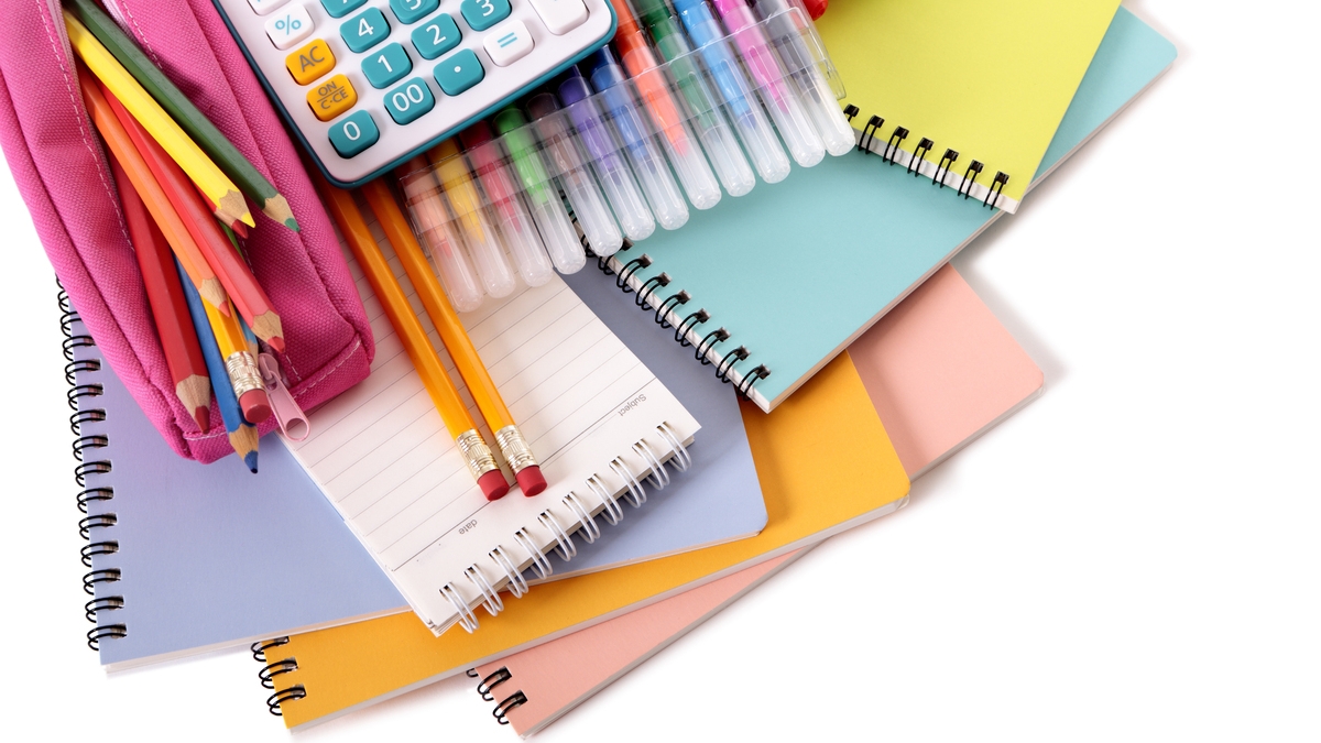 School supplies with calculator